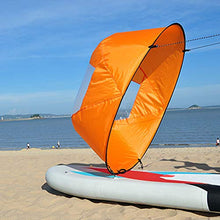 Load image into Gallery viewer, Kayak Downwind Wind Sail, 42" Foldable Paddle Board Rowing Windsurfing w/Clear Clear Window for Kayaks, Canoes, Inflatables, Tandems and Expedition Boats Instant Sail
