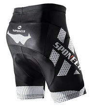 Load image into Gallery viewer, sponeed Men's Padded Cycling Shorts Bicycle Bike Gear MTB Pants Cycle Wear Biking Tights Asian L US M White
