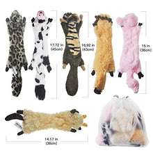 Load image into Gallery viewer, Dog Squeaky Toys No Stuffing, 6 Pack Dog Toys Crinkle Dog Toys for Small Dogs Durable Dog Chew Toys Plush Cute Animals Natural Puppy Toys for Teething Pet Toys Squeak
