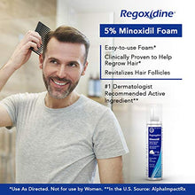 Load image into Gallery viewer, Regoxidine Men's 5% Minoxidil Foam (6 Month Supply) Helps Restore Vertex Hair Loss and Supports Hair Regrowth for Thinning Hair with Unscented Topical Aerosol Treatment
