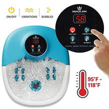 Load image into Gallery viewer, Foot Spa Massager With Heat, 14 Rollers In Foot Shape - 5 In 1 Foot Bath Massager Includes Adjustable Heating, Bubbles, Vibration, Pumice Stone, Mini Massage Points - For Tired Feet, &amp; Stress Relief
