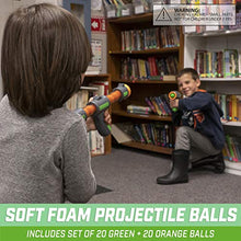 Load image into Gallery viewer, GoSports Foam Fire Blasters 2 Pack with 40 Balls, Multicolor
