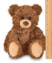 Load image into Gallery viewer, Bearington Lil' Reggie Brown Plush Stuffed Animal Teddy Bear, 12 inches
