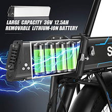 Load image into Gallery viewer, Speedrid Folding Electric Bike Fat Tire Electric Bike 20" 4.0, 500W Powerful Motor, 36V 12.5Ah Removable Battery and Professional 6 Speed
