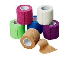 Load image into Gallery viewer, MEDca Self Adherent Cohesive Wrap Bandages 2 Inches X 5 Yards 6 Count, (Rainbow Color)
