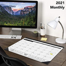 Load image into Gallery viewer, 2021 Desk Calendar by AT-A-GLANCE, Monthly Desk Pad, 21-3/4" x 17", Standard, Ruled Blocks (SK240021)
