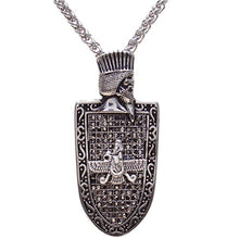 Load image into Gallery viewer, Asoodehdelan Silver Pt Cyrus The Great Farvahar Necklace Chain Iranian Persian Faravahar Gift (18" Chain)
