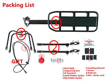 Load image into Gallery viewer, COMINGFIT 110 Lbs Capacity Almost Universal Adjustable Bike Luggage Cargo Rack Bicycle Accessories Equipment Stand Footstock Bicycle Carrier Racks
