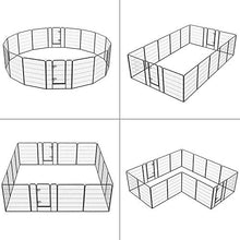 Load image into Gallery viewer, YAHEETECH 40-inch 16 Panel Dog Playpen - Heavy Duty Foldable Metal Pets Playpen Dog Exercise Pen Barrier Kennel with Door Portable Cat Duck Chicken Puppy Fence Outdoor &amp; Indoor Black
