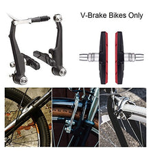 Load image into Gallery viewer, Bike Brake Pads Set, Alritz 3 Pairs Road Mountain Bicycle V-Brake Blocks Shoes with Hex Nut and Shims, No Noise No Skid, 70mm, for Front and Back Wheel
