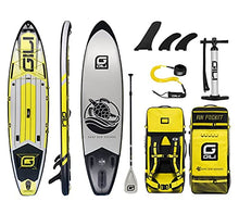 Load image into Gallery viewer, GILI Adventure Inflatable Stand Up Paddle Board: Lightweight, Durable Touring SUP: Wide &amp; Stable Stance 11' x 32" x 6" Thick (Yellow)
