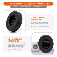 Load image into Gallery viewer, Large WC SweatZ Protective Headphone Ear Covers Made by Wicked Cushions | Fits Beats Studio 3 &amp; 2 (Does Not Fit Beats Solo) / Bose QC35 &amp; 35II / Bose 700 &amp; More | Sweatproof &amp; Washable (Lg, Black)
