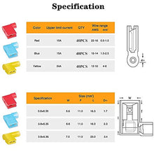 Load image into Gallery viewer, PONFY 120PCS Nylon Insulated Flag Spade Quick Disconnects Female Wire Connector 90 Degree Electrical Crimp Terminals Connector Assortment Set 22-18 16-14 12-10 Gauge
