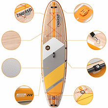 Load image into Gallery viewer, THURSO SURF Inflatable Stand Up Paddle Board All-Around SUP Waterwalker 126 10'6×31''×6'' Deluxe Package | Carbon Shaft Paddle | Roller Backpack | Dual Chamber Pump | Coiled Leash (Tangerine)
