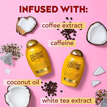 Load image into Gallery viewer, OGX Anti-Hair Fall + Coconut Caffeine Strengthening Shampoo with Caffeine, Coconut Oil &amp; Coffee Extract, 13 Fl Oz
