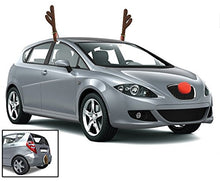 Load image into Gallery viewer, Kovot Reindeer Car Set: Includes Car Jingle Bell Antlers Antlers, Nose, and Tail for The Trunk (Standard Set)
