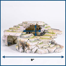 Load image into Gallery viewer, PENN-PLAX Reptology Shale Scape Step Ledge &amp; Cave Hideout – Decorative Resin for Aquariums &amp; Terrariums – Great for Reptiles, Amphibians, and Fish – Medium
