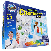 Load image into Gallery viewer, WILD! Science Test Tube Chemistry Lab - 50+ Fun Experiments and Reactions - Science Kits for Kids Age 8-12 - STEM Projects - Chemistry Set
