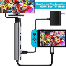 Load image into Gallery viewer, RREAKA Nintendo Switch Dock Portable Switch Charging Dock 4K HDMI TV Adapter Switch Docking Station Charger with USB 3.0 Dock 3.5mm Headphone Audio (Upgraded System)
