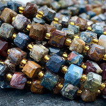 Load image into Gallery viewer, ABCGEMS Namibian Pietersite Beads (A Revolutionary Cutting Technique Brings a More Dynamic Look to a Traditional Cube) Diamond-Cut 3D Magical-Cube Tiny 6mm
