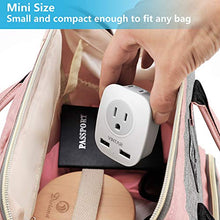 Load image into Gallery viewer, [2-Pack] European Travel Plug Adapter, VINTAR International Power Adaptor with 2 USB Ports,2 American Outlets- 4 in 1 Outlet Adapter,Travel Essentials to Italy,Greece,Israel,France, Spain (Type C)
