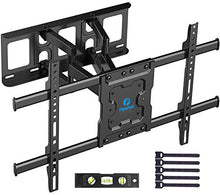 Load image into Gallery viewer, Full Motion TV Wall Mount Bracket Dual Articulating Arms Swivels Tilts Rotation for Most 37-70 Inch LED, LCD, OLED Flat Curved TVs, Holds up to 132lbs, Max VESA 600x400mm by Pipishell

