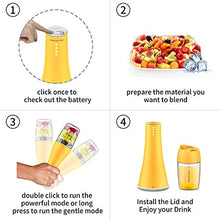 Load image into Gallery viewer, Portable Blender, Smoothie Blender, Personal Size Blender USB Rechargeable Shakes and Smoothies Juicer Cup, with 4000mAh USB Batteries, BPA Free, Protein Juice Blender Mixer (Tritan)
