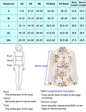 Load image into Gallery viewer, Kate Kasin Women Bow Tie Swiss Dot Blouse for Women Chiffon Tops White Floral XL
