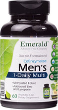 Load image into Gallery viewer, Men's 1-Daily Multi - Complete Daily Multivitamin with CoEnzymes, Extra Zinc &amp; Lycopene - Supports Healthy Prostate, Energy Boost, Bone Strength, &amp; More - Emerald Labs - 60 Vegetable Capsules
