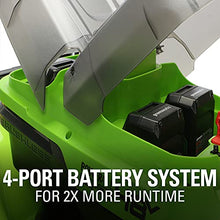 Load image into Gallery viewer, Greenworks 48V 20" Brushless Cordless Push Lawn Mower, (2) 4.0Ah USB Batteries (USB Hub) and Dual Port Rapid Charger Included (2 x 24V)

