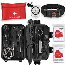 Load image into Gallery viewer, Napasa Emergency Survival Kit 54 in 1 Outdoor Survival Gear Tool and First Aid Kit, Survival Bracelet, Emergency Blanket, Compass, Multi-Purpose EDC Outdoor Gear for Camping Hiking Climbing
