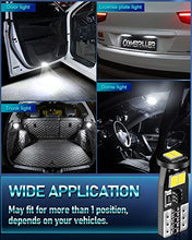 Load image into Gallery viewer, Combriller 194 LED Bulb White, Error Free 194 168 LED Bulb T10 2825 w5w Led Interior Car Lights for Car License Plate Light Dash Lights Interior Dome Map Door Marker Courtesy Light, Pack of 10

