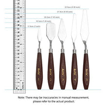 Load image into Gallery viewer, 5 Pieces Painting Knives Stainless Steel Spatula Palette Knife Oil Painting Accessories Color Mixing Set for Oil, Canvas, Acrylic Painting-Lightwish
