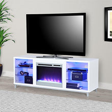 Load image into Gallery viewer, Ameriwood Home Lumina Fireplace TV Stand for TVs up to 70" (White)
