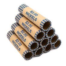 Load image into Gallery viewer, Pre-Formed Nickel Coin Wrappers (Bundle of 100)
