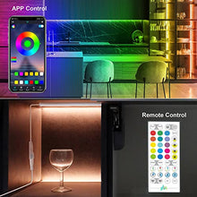 Load image into Gallery viewer, RGB Under Cabinet Lights Plug in, 3 PCS 12 Inch Under Cabinet Lighting Kit, Closet Lights with Smart APP Remote &amp; Adapter, Dimmable Under Counter Lights for Kitchen, Shelf, Workbench, Desk, Bookcase

