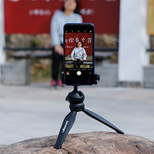 Load image into Gallery viewer, Ulanzi ST-02S Aluminum Phone Tripod Mount w Cold Shoe Mount, Support Vertical and Horizontal, Universal Metal Adjustable Clamp for iPhone 10 Pro Max XS Xs Max X 8 7 Plus Samsung Android Smartphones
