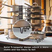 Load image into Gallery viewer, GeekDigg pan organization and storage, adjustable height and position pot rack organizer for cabinet
