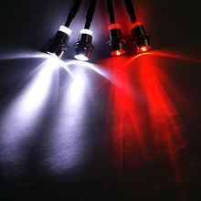 Load image into Gallery viewer, ShareGoo 4Leds LED Light Headlights Taillight Kit Accessories Compatible with Traxxas HSP Tamiya Redcat RC4WD Axial SCX10 RC Car Truck Tank Crawler(2 Red +2 White)
