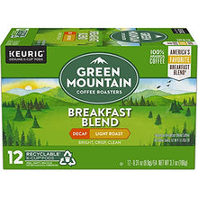Load image into Gallery viewer, Green Mountain Keurig Decaf Coffee Breakfast Blend, 12 ct
