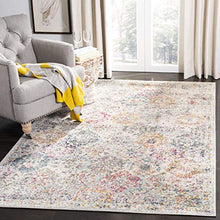 Load image into Gallery viewer, Safavieh Madison Collection MAD611F Bohemian Chic Vintage Distressed Area Rug, 8' x 10', Grey/Gold

