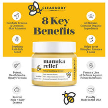 Load image into Gallery viewer, Eczema Psoriasis Cream for Dry Itchy Cracked Irritated Skin- Manuka Honey &amp; Colloidal Oatmeal Treatment for Dermatitis, Shingles, Acne, Rosacea- Natural Anti-itch Relief for Kids, Adults, Baby Eczema
