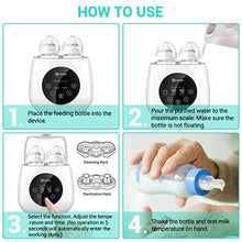 Load image into Gallery viewer, Baby Bottle Warmer Steam Sterilizer, EIVOTOR 6 in 1 Double Bottle Baby Bottle Warmer, LED Display &amp; Baby Food Rapid Heater Warm Milk Formula Heat Food Defrost, BPA Free
