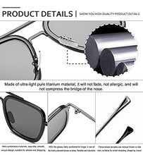 Load image into Gallery viewer, 2PCS Spider Man Sunglasses Retro Square Metal Frame for Men Women Sunglasses Classic Edith Cosplay Tony Stark Small Size
