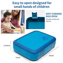 Load image into Gallery viewer, Bento Lunch Box eonou designed with kid-friendly latches for Kids Travel On-the-Go Meal and Snack Packing Containers, BPA-Free, Dishwasher Safe, Food-Safe Materials 2022
