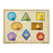 Load image into Gallery viewer, Melissa &amp; Doug Deluxe Jumbo Knob Wooden Puzzle - Geometric Shapes (8 pcs)
