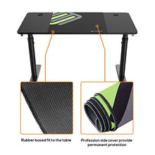 Load image into Gallery viewer, DESIGNA Height Adjustable Computer Desk, 47 Inch with Free Large Mousepad, Study Writing PC Laptop Table Workstation, Widen Space Office Home Gaming Desk Multi-Functional, Black
