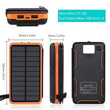 Load image into Gallery viewer, ADDTOP Solar Charger 25000mAh Portable Solar Power Bank with Dual 2.1A Outputs Outdoor External Battery Pack Compatible Most Smart Phones, Tablets and More
