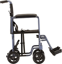 Load image into Gallery viewer, NOVA Medical Products 327 Lightweight Transport Chair, 17",Dark Blue
