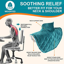 Load image into Gallery viewer, Enlarged 2.5lb 24" x 33" Weighted Heating Pad for Neck and Shoulders - 2S Fast Heat Up Heating Pad for Neck Shoulder Pain Relief, 6 Heat Settings 22 Timers Neck Heating Pad, Christmas Gifts for Women
